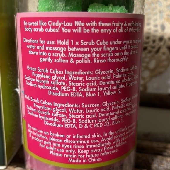 NEW GROUCHY GRINCH GRAPE COAL BATH BOMBS & SWEET CINDY LOU WHO FRUITY BODY SCRUB - Picture 7 of 15